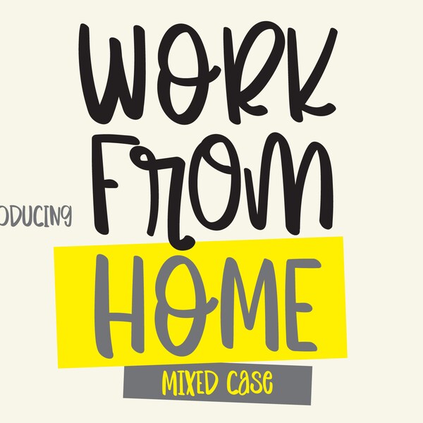 Mixed Case Font Etsy