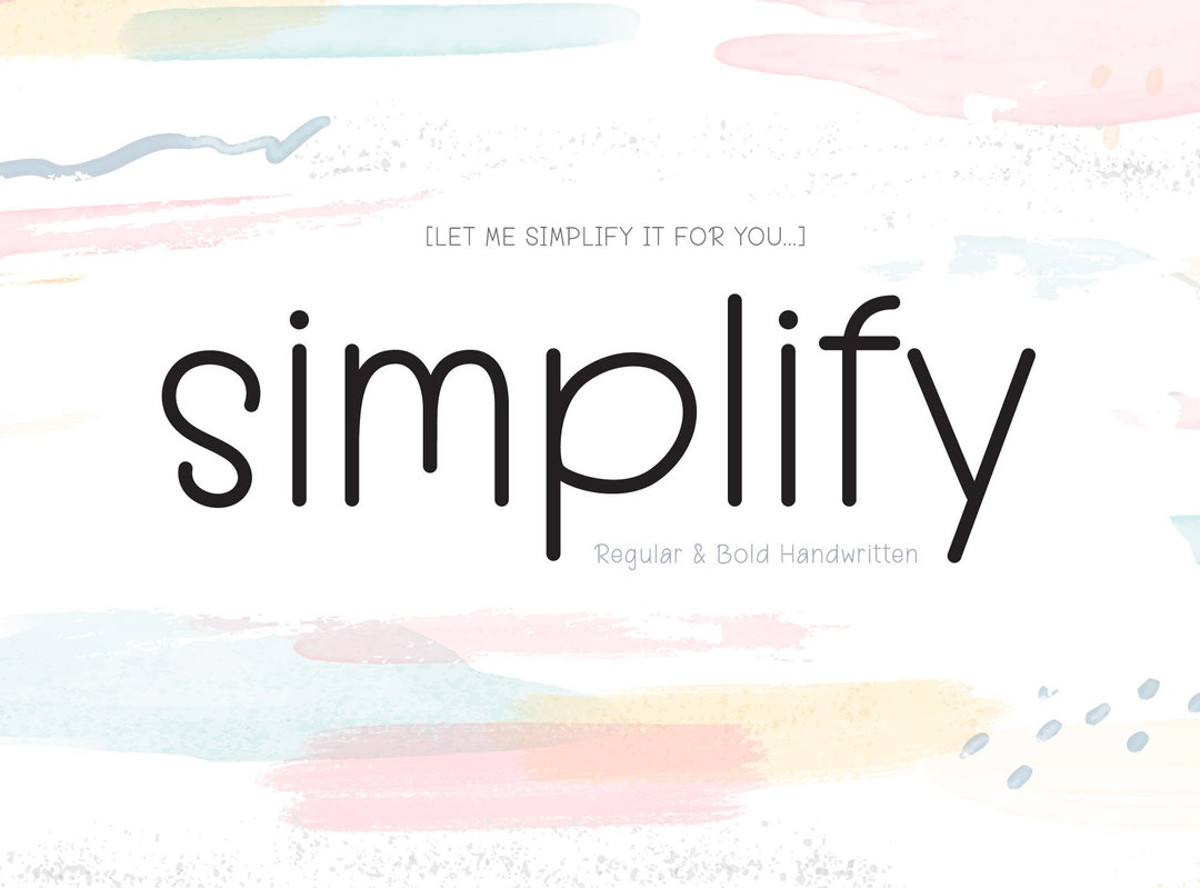 Simplify Handwritten Font: Procreate, Monoline, Beach (digital Download ...