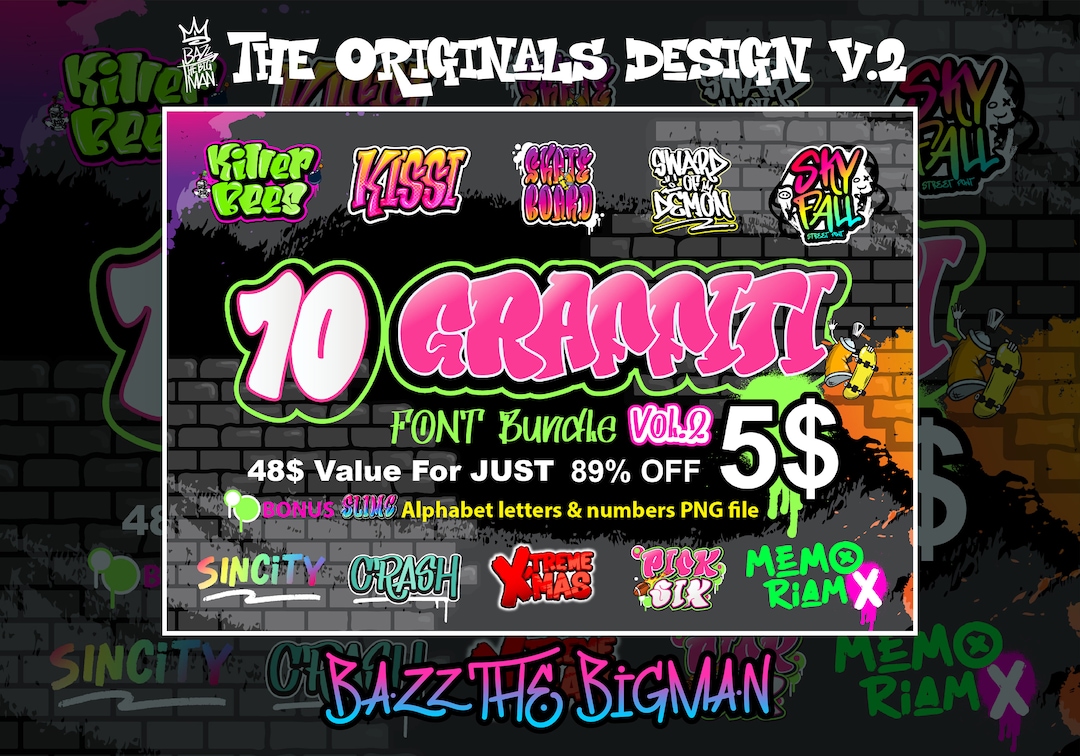 趣味 street fonts Shizzle - Graffiti Typeface – MasterBundles