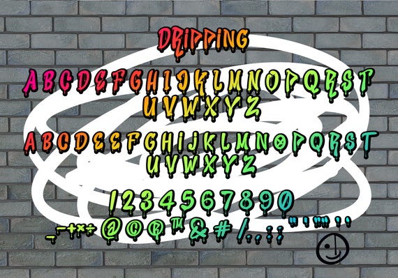 Slime Graffiti Font: Dripping Street Font (digital Download) - Etsy