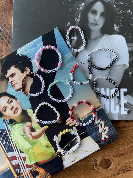 Lana Del Rey | CUSTOM MADE Friendship Concert Bracelets | video games | cinnamon girl | say yes to heaven | summertime sadness | cherry