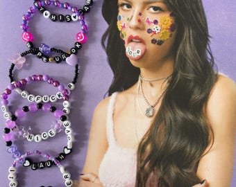 Olivia Rodrigo | CUSTOM MADE Guts world tour Friendship Bracelets | drivers license | get him back | vampire | good 4 u | obsessed