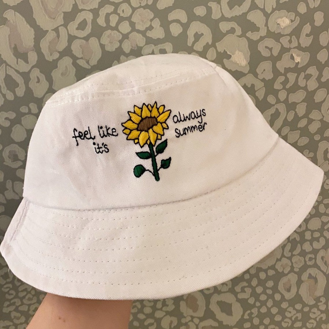 Embroidered Sunflower Bucket Hat // Custom Made // Y2K 90s 00s Etsy