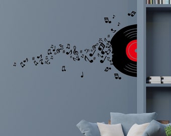 MUSIC wall sticker bedroom transfer graphic words mural quote art vinyl transfer
