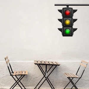 Road Traffic Lights Wall Decals, Removable Crossing Road Traffic Lights Wall Decals, Kids Nursery Wall Art Wall Decor-Boy Room Wall Decor
