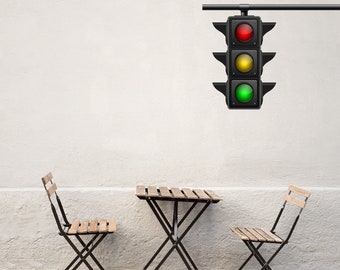 Straßenampel-Wandaufkleber, abnehmbare Kreuzung Straßenampel-Wandaufkleber, Kinder-Kinderzimmer-Wandkunst-Wanddekor-Jungen-Raum-Wanddekoration