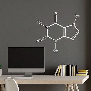 Molecular Structure Decals , Coffee Decals, Study Room Wall Decals ,Science Wall Decals
