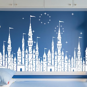 Castle Wall Decal, Princess Castle Wall Decor, Girls Room Wall Decor , Nursery Wall Decal,Children&#39;s Room Wall Decor