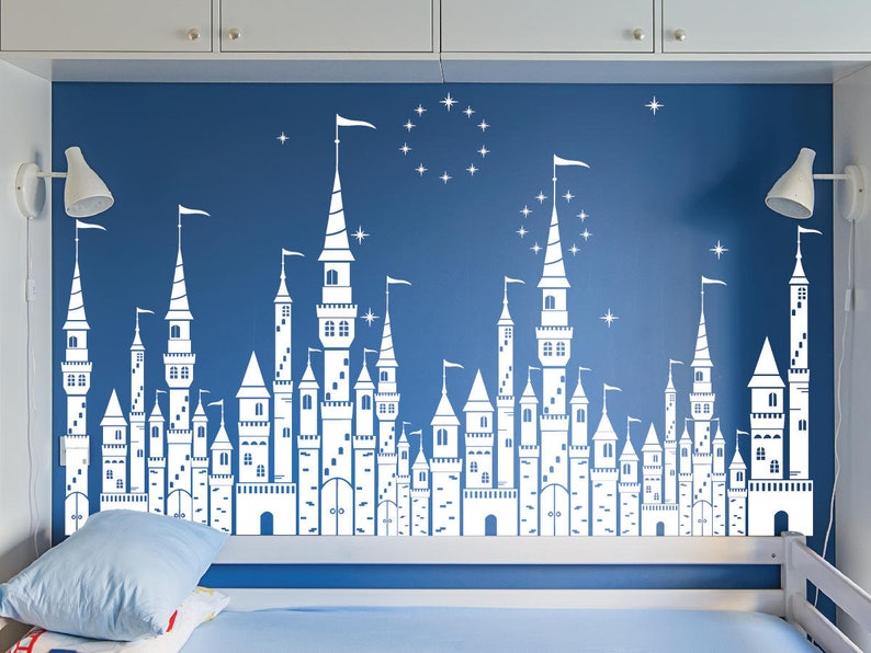 Castle Wall Decal Princess Castle Wall Decor Girls Room Wall Etsy