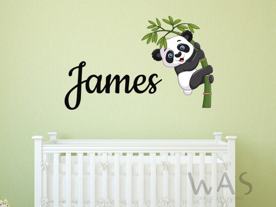 Fanquare Calcomanías De Pared De Ramas De Panda Y árbol, Calcomanías De Pared De Animales De Acuarela Para Decoracion De Pared Para Ninos Y Ninas