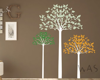 Tree Wall Decor  , Kids Room  Wall Decal, Girls Room Wall Decal, Nursery Tree Wall Vinyl Sticker For Bedroom Wall Decor