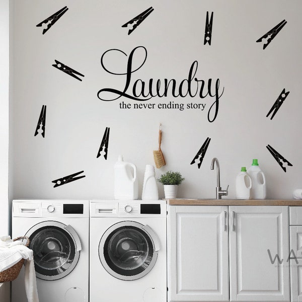 Laundry Room Decals - Etsy UK