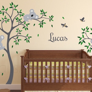 Nursery Koala Branche Sticker , Cute Koala laying on the tree  Vinyl  Sticker ,Home  Decor for  Child&#39;s Bedroom, Nursery Wall Stickers