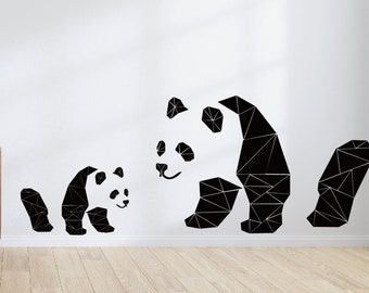 Panda Wall Decal, Panda Decal, Boys Room Decor, Girls Room Decor,Animal Panda Wall Decal