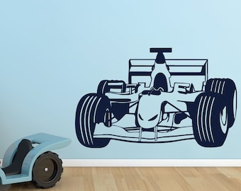 Boy's Room Racing Car Decal -Vinyl Wall Decor For Boys Room-Playing Room. Game Room Wall Decor