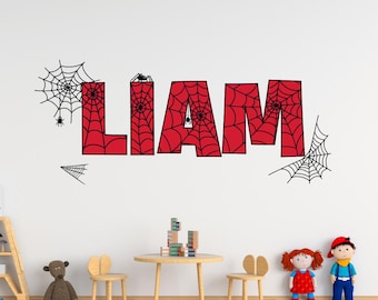 Spider Themed Font, Superhero, 3D Font, Kids Bedroom, Wooden Letters