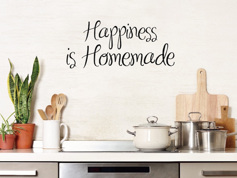 Happiness is Home Made Vinyl Decal Dinning Room Decal Etsy