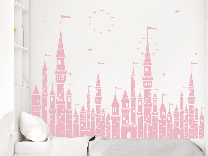 Castle Wall Decal Princess Castle Wall Decor Girls Room Wall Etsy