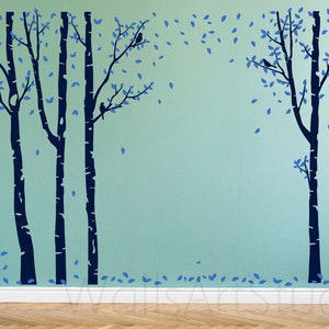 Tree Decal, Birch Tree Decal Nursery, Tree decals for walls, Bedroom Nursery Wall Art,Crib Wall Decor