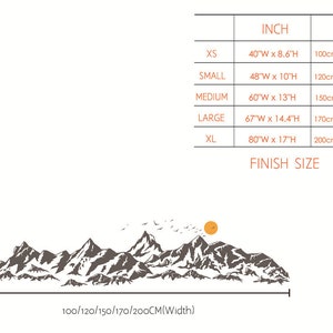 Décalcomanie murale grandes montagnes pour chambre d'enfant, décalcomanies montagnes avec oiseaux du soleil, décalcomanies en vinyle montagnes, décoration murale de chambre à coucher image 4