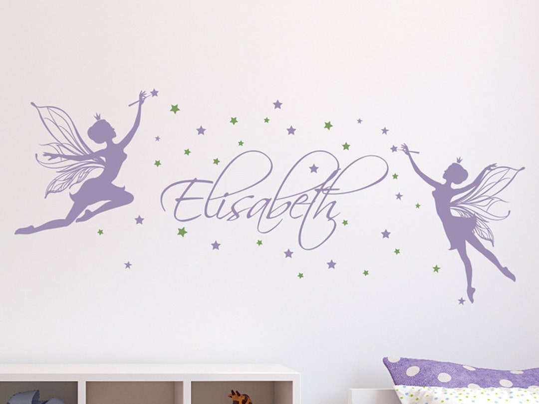 Fairy Decal Personalized Name Home Decor for Child's Bedroom, Nursery ...
