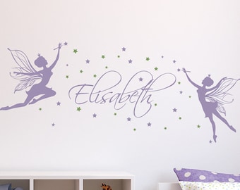 Fairy Decal Personalized  Name  Home  Decor for  Child's Bedroom, Nursery Name Girls Room Wall Stickers