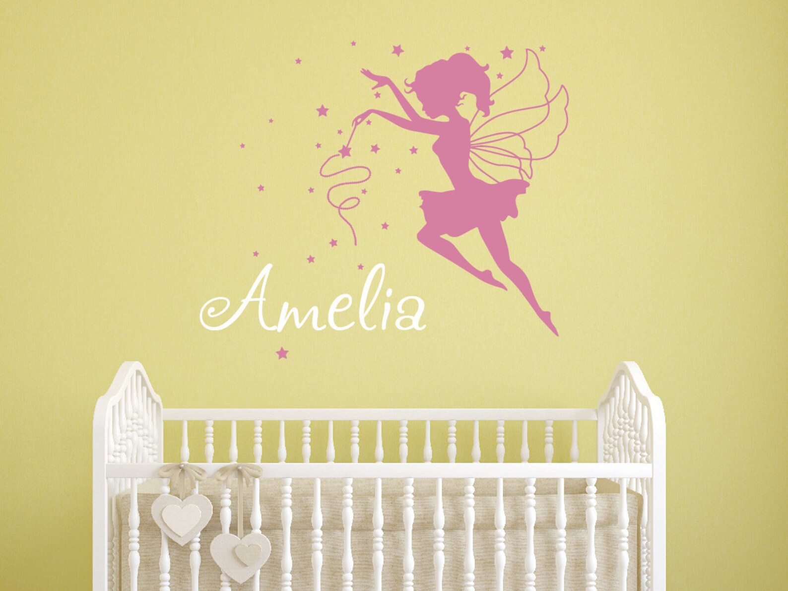 Fairy Wall Decal,name Wall Decal With Fairy, Girl's Room Wall Decor ...