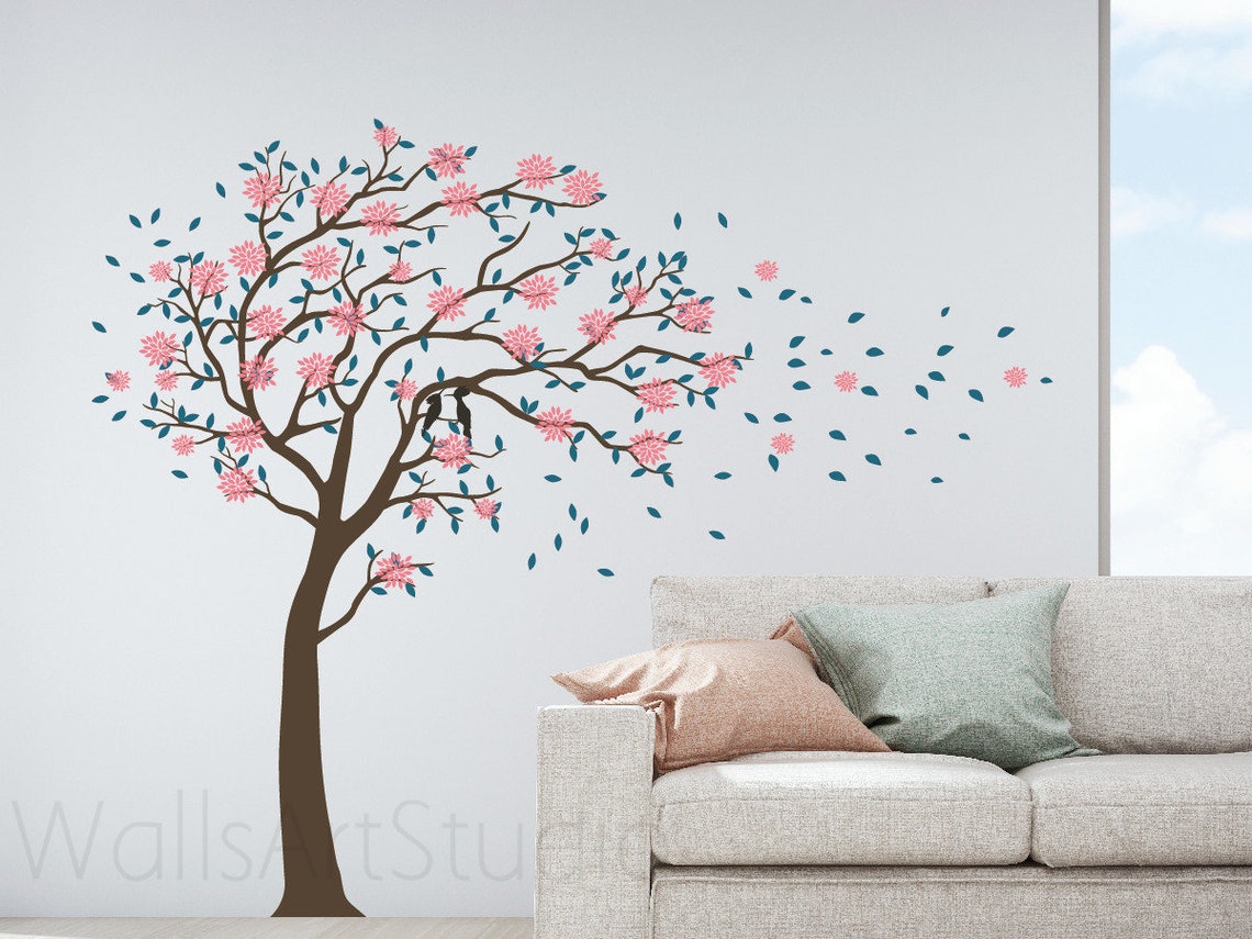Blossom Tree Wall Decal , Large Tree Wall Decal, Girls Room Decal ...
