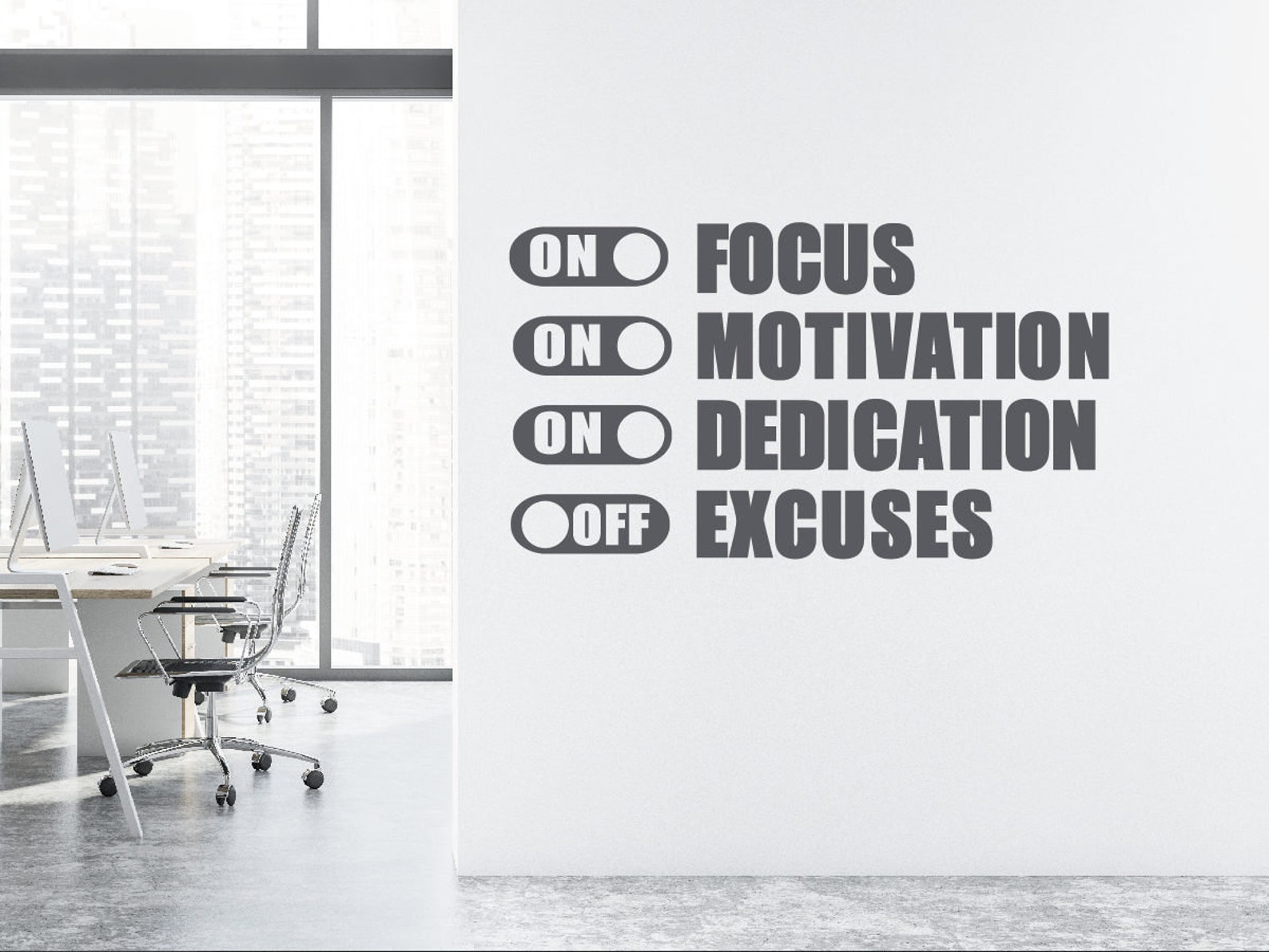 Focus Office Wall Decor Office Wall Art Motivational Office Etsy