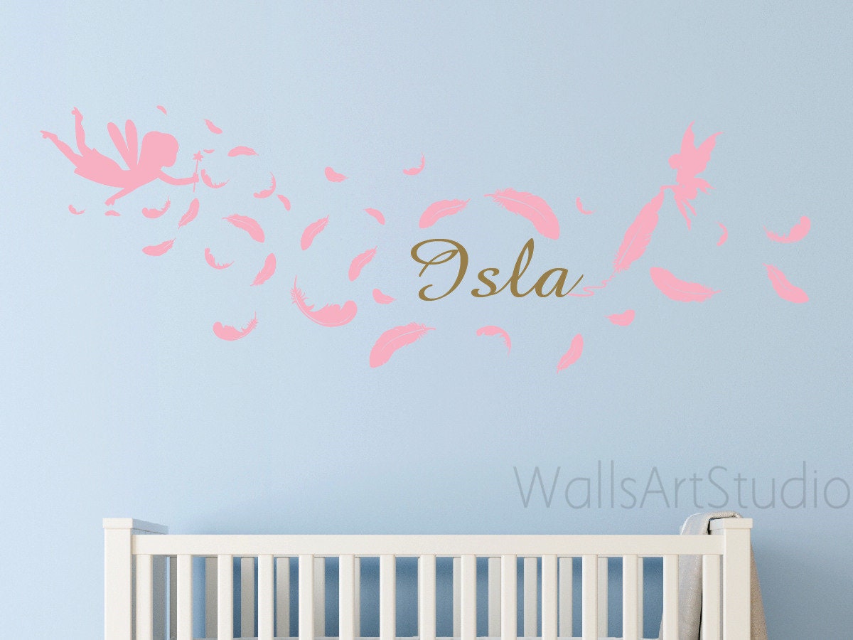 Fairy Wall Decal,fairy With Name Wall Decal , Girl's Room Wall Decor ...
