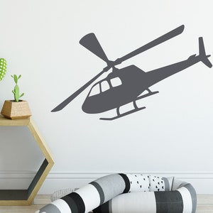 Helicopter Wall Decals- Boys Room Decor-Kids Room Sticker-Helicopter Nursery Wall Decal