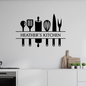 Personalized Name Kitchen Wall Decalkitchen Wall - Etsy