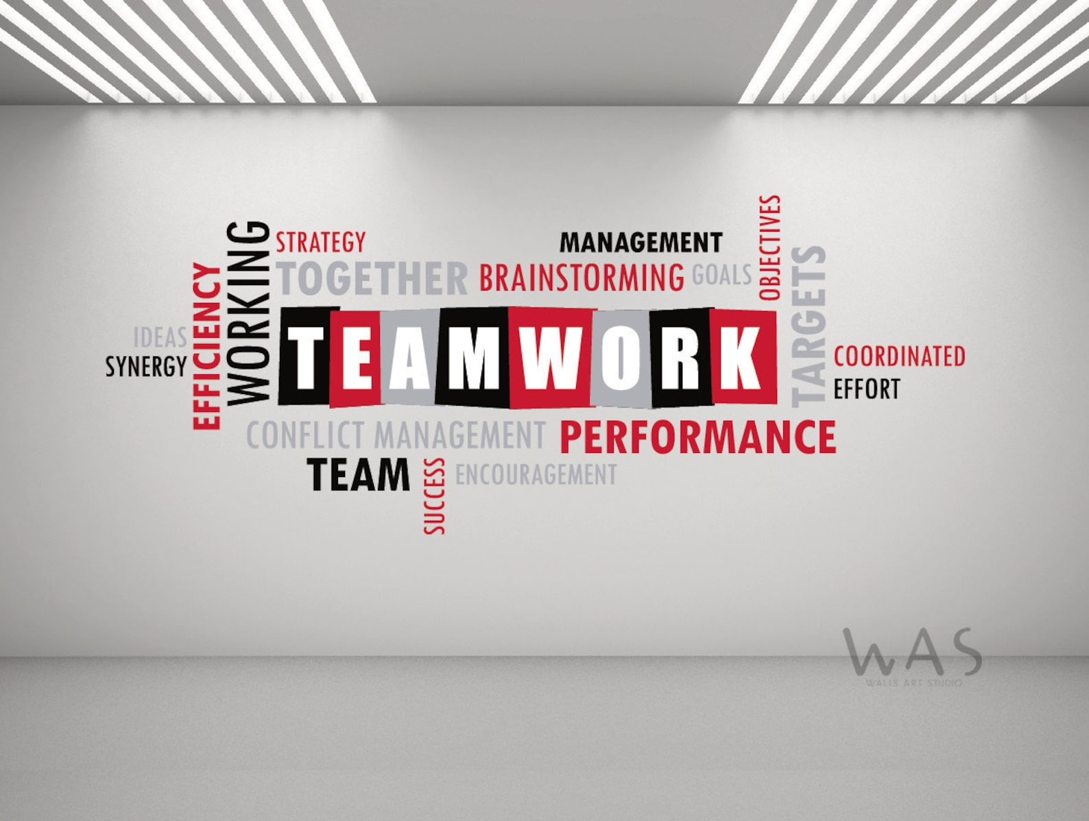 Teamwork Vinyl Wall Decal Office Space Decor Interior Stickers Mural ...