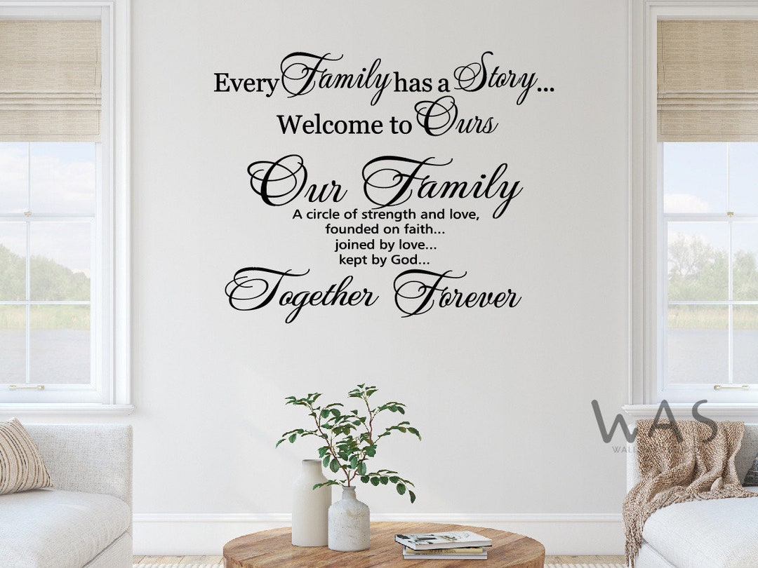 Family Wall Stickers, Every Family Has a Story Family Wall Decals, Our