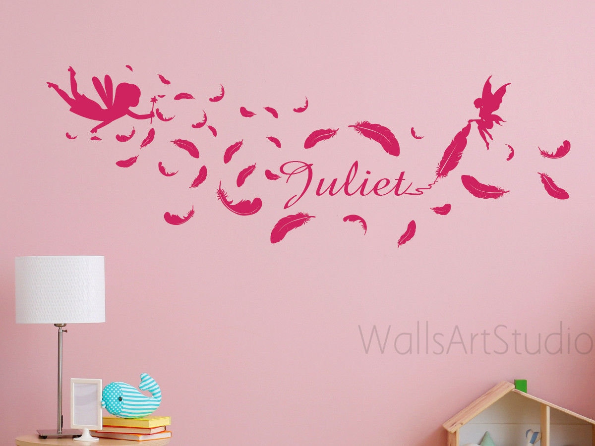 Fairy Wall Decal,fairy With Name Wall Decal , Girl's Room Wall Decor ...