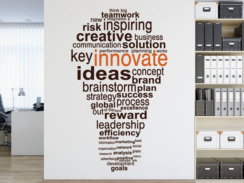 Bulb Quotes Office Wall Decor Office Wall Art Motivational Etsy