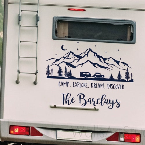 Motorhome Decal Personalized Words With Motorhome Decal Etsy