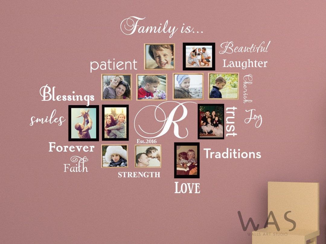 Family Wall Decalclassicset of 13 Family Words Quote Family Wall