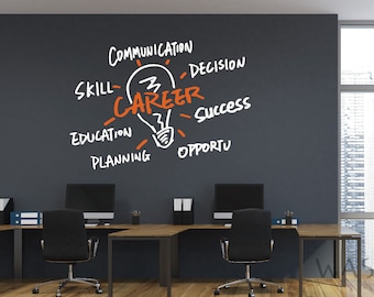 Career Quotes Motivational Art Office Wall Decals Success Wall Decal, Office Decor, Office Wall Decal, Office Wall Decor, Office Wall Decor