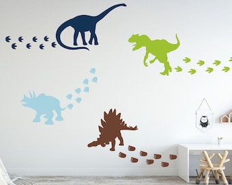 Dinosaurs Footprint Wall Decal Dinosaurs Paws Wall Sticker Nursery Decor, Home Baby Shower Decoration Kid Toddler Bedroom Playroom Art Party