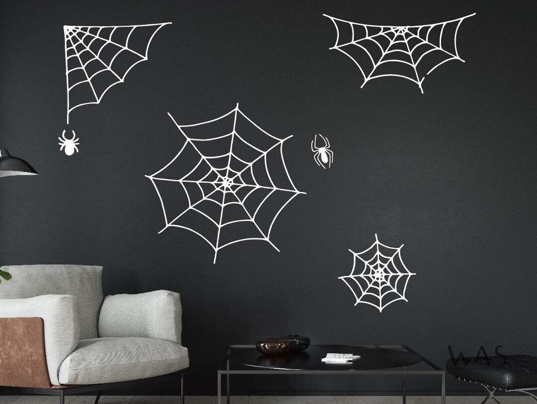 Spider With Web Wall Decals, Spider on the Web Wall Sticker Decal Art ...