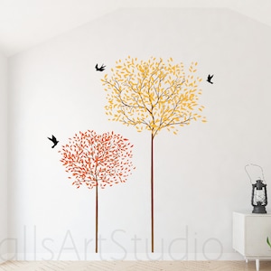 Tree Wall Decor  , Kids Room  Wall Decal, Girls Room Wall Decal, Nursery Tree Wall Vinyl Sticker For Bedroom Wall Decor