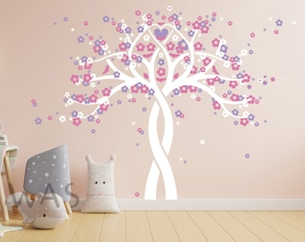Blossom Tree Wall Decal Large Tree Wall Decal Girls Room | Etsy