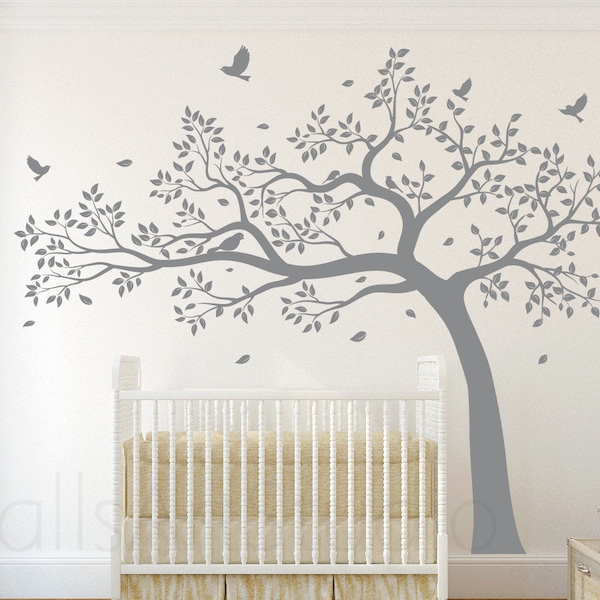 Large  Tree Wall Decal , Kids Room  Wall Decal, Girls Room Wall Decal, Nursery Tree Wall Vinyl Sticker For Bedroom Wall Decor