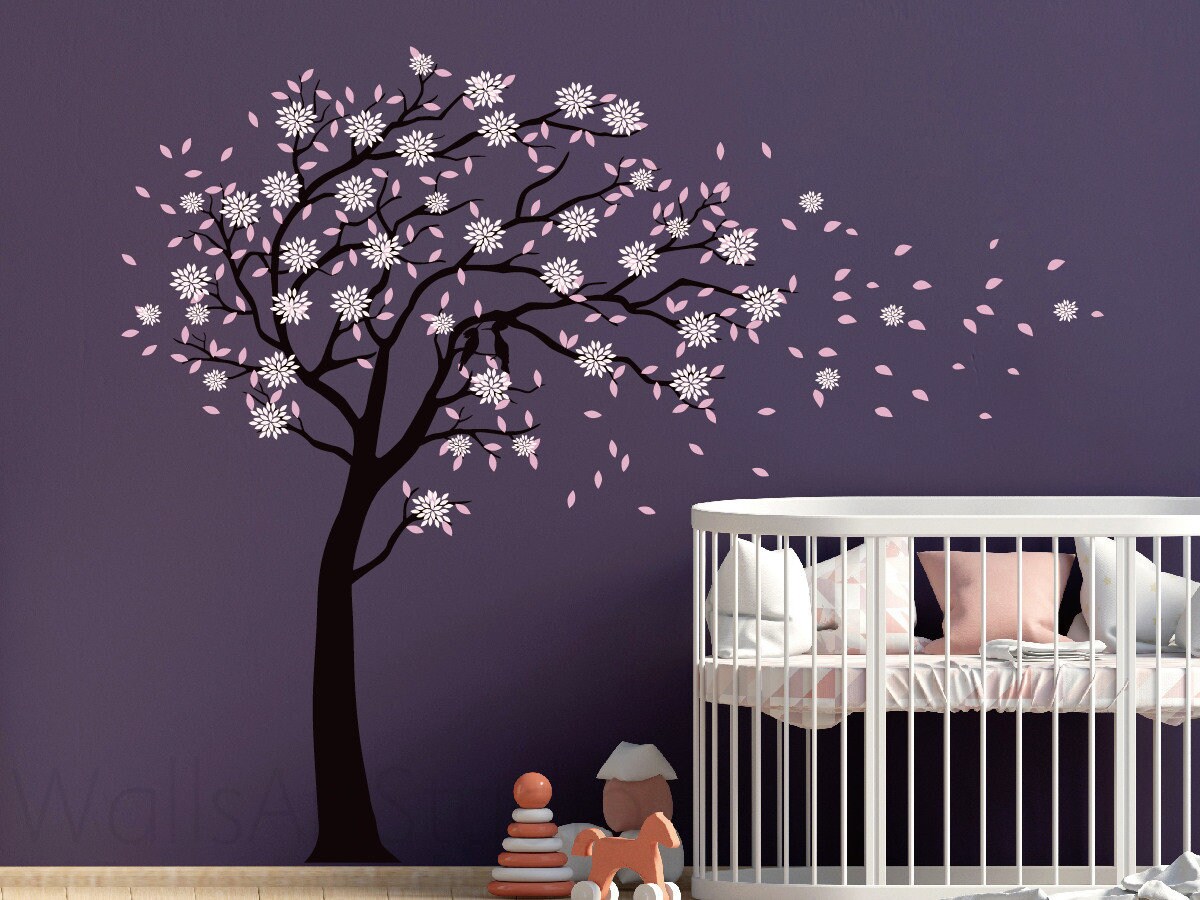Blossom Tree Wall Decal , Large Tree Wall Decal, Girls Room Decal ...
