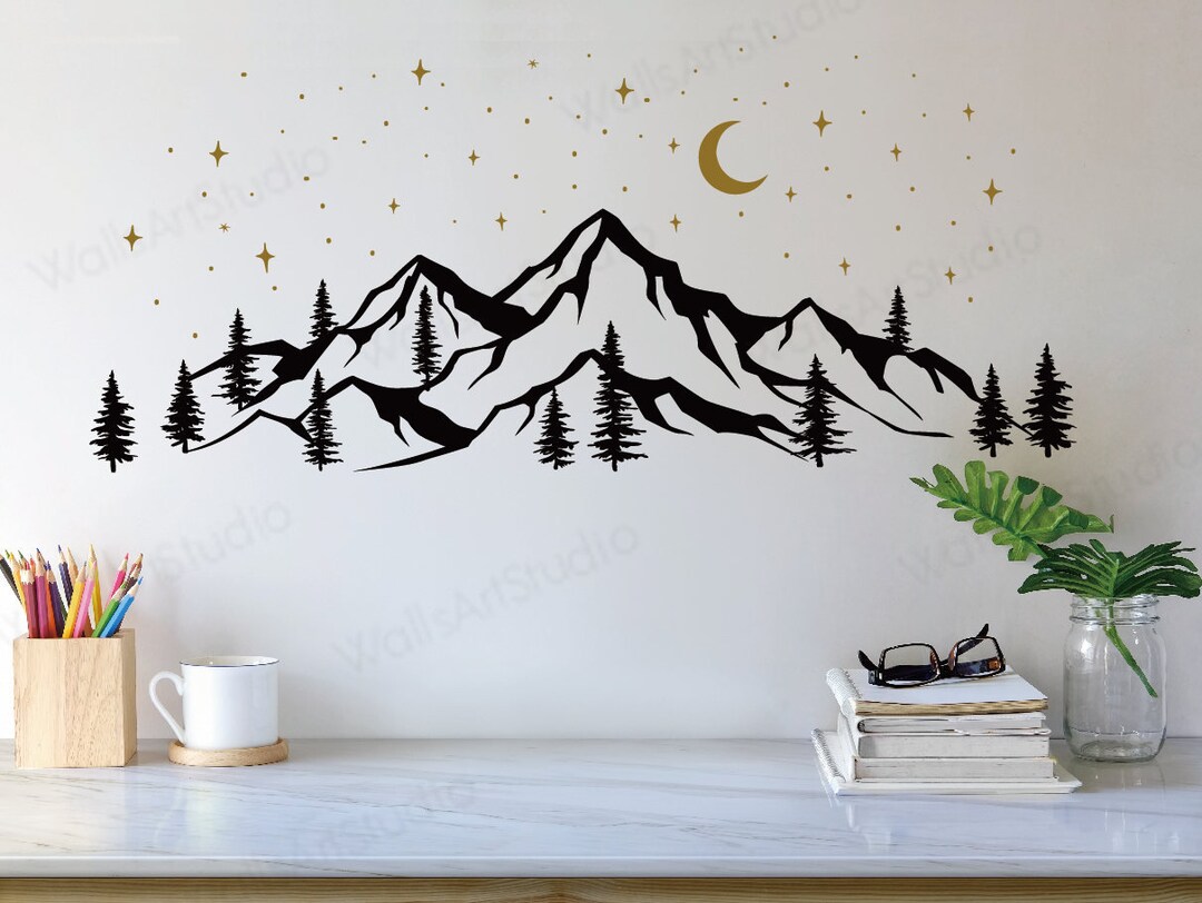 Set Of 70 Boho Sun Wall Decal, Shapes Wall Decor, Boho Wall Art Decor 1