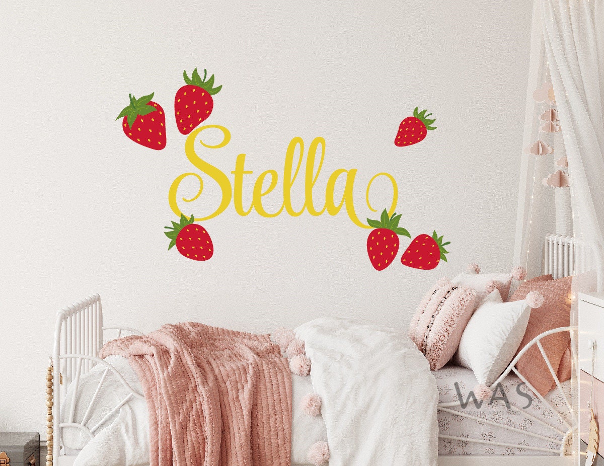 4 Hojas92 Calcomanías De Pared De Fresa, Calcomanías De Pared De Fresa Calcomanias De Pared De Frutas Extraibles Para Dormitorio De Ninas Dormitorio Comedor Cocina Bano