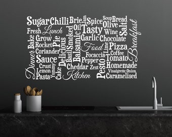 Kitchen Quotes Wall Decal,Kitchen Wall Decals,Large Wall Decal for Kitchen ,Dinning Room Wall Decal. Kichen Wall Decor