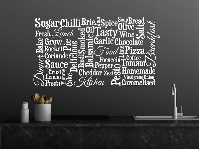 Kitchen Quotes Wall Decalkitchen Wall Decalslarge Wall Decal Etsy