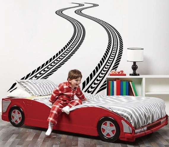3D Red Car Vehicle Garage Self-adhesive Removable Wallpaper Murals Wall - View #8